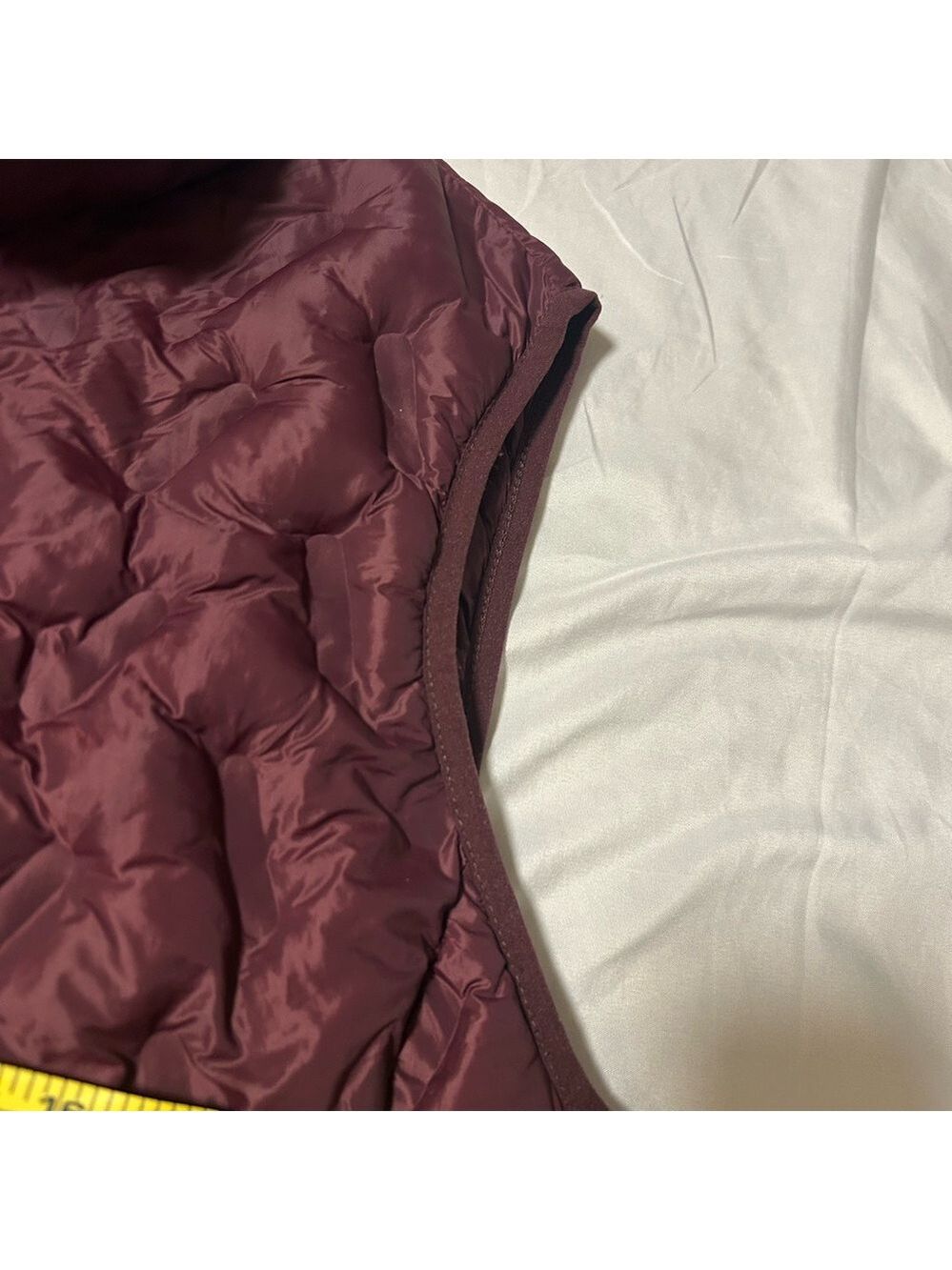 Tangerine Women's Sleeveless Winter Jacket Vest Size XL Quilted Puffer Burgundy - Picture 4 of 11